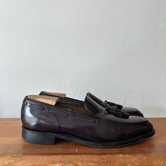 Men’s Johnston & Murphy Tassel Loafers Slip On Oxblood Size 11.5 D/B EUC Leather main image 11